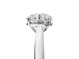 White gold Round Cut Diamond Solitaire Engagement Ring with Cathedral Setting and Four-Prong Mount_139