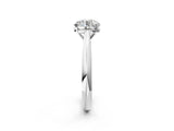 White gold Round Cut Diamond Solitaire Engagement Ring with Cathedral Setting and Four-Prong Mount_52