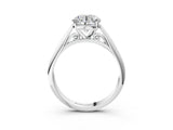 White gold Round Cut Diamond Solitaire Engagement Ring with Cathedral Setting and Four-Prong Mount_53