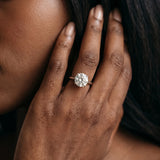 White gold Round Cut Diamond Solitaire Engagement Ring with Classic Band and Four-Prong Setting_192