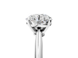 White gold Round Cut Diamond Solitaire Engagement Ring with Classic Band and Four-Prong Setting_69