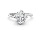 White gold Round Cut Diamond Solitaire Engagement Ring with Four-Prong Setting and Classic Band_39