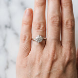 White gold Round Cut Diamond Solitaire Engagement Ring with Four-Prong Setting and Classic Band_51