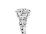 White gold Round Cut Diamond Solitaire Engagement Ring with Twisted Pavé Band and Four-Prong Setting_73