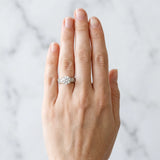 White gold Round Cut Diamond Solitaire Ring with Engraved Band and Four-Prong Setting_110