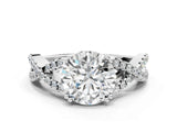 White gold Round Cut Diamond Solitaire Ring with Four-Prong Setting and Twisted Pavé Band_55