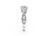 White gold Round Cut Diamond Solitaire Ring with Four-Prong Setting and Twisted Pavé Band_57