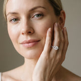 White gold Round Cut Diamond Solitaire Ring with Four-Prong Setting and Twisted Pavé Band_68