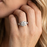 White gold Round Cut Diamond Solitaire Ring with Four-Prong Setting and Twisted Pavé Band_69