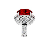 White gold Round Cut Diamond Solitaire Ring with Shared Prong Pavé Band_5