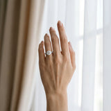 White gold Round Cut Diamond Solitaire Twist Band Prong Setting Ring_12
