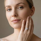 White gold Round Cut Diamond Solitaire Twist Band Prong Setting Ring_13