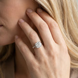 White gold Round Cut Diamond Solitaire Twist Band Prong Setting Ring_14