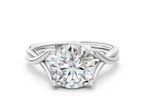 White gold Round Cut Diamond Solitaire Twist Band Prong Setting Ring_68