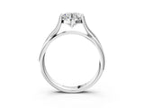 White gold Round Cut Diamond Solitaire Twist Band Prong Setting Ring_71