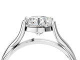 White gold Round Cut Diamond Solitaire Twist Band Prong Setting Ring_72