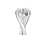 White gold Round Cut Diamond Solitaire Twist Band Prong Setting Ring_73