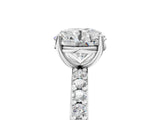 White gold Round Cut Diamond Solitaire with Pave Band and Four-Prong Setting 5