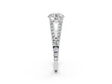 White gold Round Cut Diamond Split Shank Pavé Engagement Ring with Four-Prong Setting_79