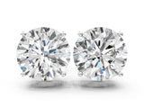 10K White Gold 0.51 Carat E VS Round Diamond Stud Earrings