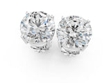 10K White Gold 0.51 Carat E VS Round Diamond Stud Earrings