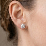 10K White Gold 0.51 Carat E VS Round Diamond Stud Earrings