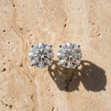 10K White Gold 0.51 Carat E VS Round Diamond Stud Earrings
