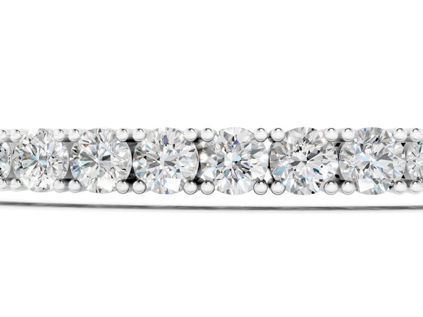 White gold Round Cut Diamond Tennis Bracelet with Box Chain and Four-Prong Setting