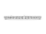 White gold Round Cut Diamond Tennis Bracelet with Box Clasp and Four-Prong Setting_6