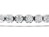 White gold Round Cut Diamond Tennis Bracelet with Claw Prong Setting_1