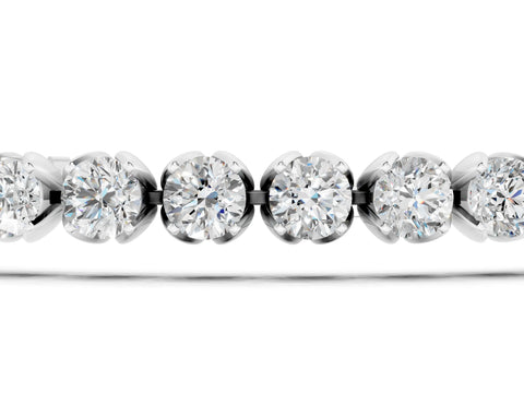 White gold Round Cut Diamond Tennis Bracelet with Claw Prong Setting_1