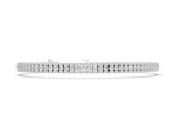 White gold Round Cut Diamond Tennis Bracelet with Double Row Prong Setting