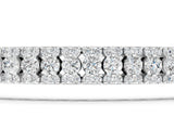 White gold Round Cut Diamond Tennis Bracelet with Double Row Prong Setting_3