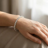 White gold Round Cut Diamond Tennis Bracelet with Four-Prong Setting_6