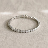 White gold Round Cut Diamond Tennis Bracelet with Four-Prong Setting_7