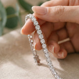 White gold Round Cut Diamond Tennis Bracelet with Four-Prong Setting_8