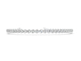 White gold Round Cut Diamond Tennis Bracelet with Prong Setting and Twisted Band