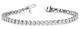 White gold Round Cut Diamond Tennis Bracelet with Prong Setting
