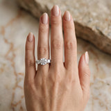 White gold Round Cut Diamond Three-Stone Ring with Channel Set Band and Four-Prong Setting_96