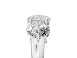 White gold Round Cut Diamond Three-Stone Ring with Prong Setting and Classic Band_133