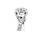 White gold Round Cut Diamond Twist Band Solitaire with Prong Setting_57