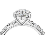 White gold Round Cut Diamond Vine Band with Four-Prong Setting_92