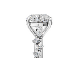 White gold Round Cut Diamond Vine Band with Four-Prong Setting_93