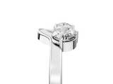 White gold Round Cut Dual Diamond Open Band with Prong Setting_17