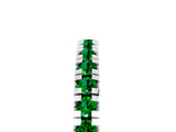 White gold Round Cut Emerald Pavé Set Thin Band_5