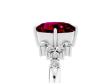White gold Round Cut Garnet Ring with Side Stones and Four-Prong Setting_41