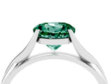 White gold Round Cut Green Sapphire Solitaire Twist Band Prong Setting Ring_28