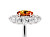 White gold Round Cut Halo Cluster Diamond Ring with Pave Band and Four-Prong Setting_17