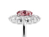White gold Round Cut Halo Cluster Diamond Ring with Pave Band and Four-Prong Setting_17