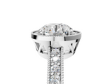 White gold Round Cut Halo Diamond Pave Band Ring with Four-Prong Setting_86